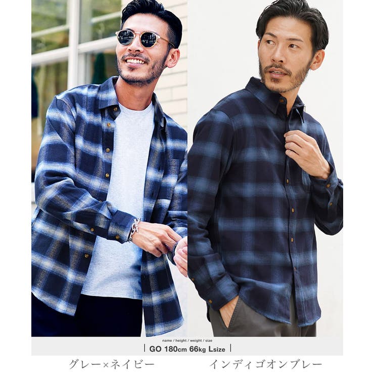 チェックシャツ メンズ ネルシャツ[品番：JG000012791]｜JIGGYS