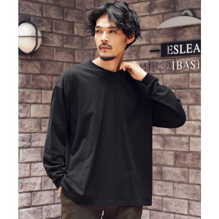 吸汗速乾 ロンT メンズ◇ルーズフィットVネックロンT◇Tシャツ[品番：JG000014333]｜JIGGYS  SHOP（ジギーズショップ）のメンズファッション通販｜SHOPLIST（ショップリスト）