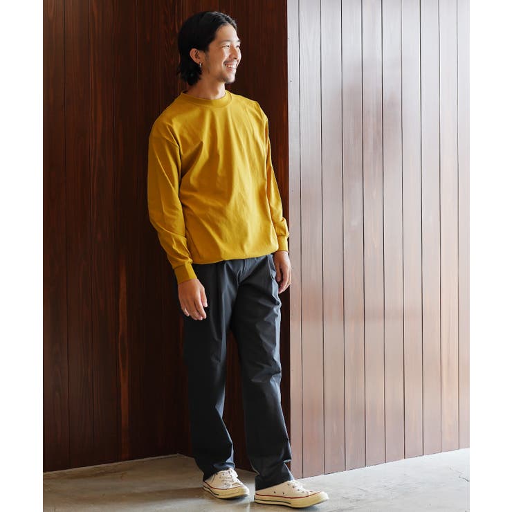 【新品】 吸汗速乾 メンズ◇ルーズフィットクルーネックロンT◇T ロンT トップス