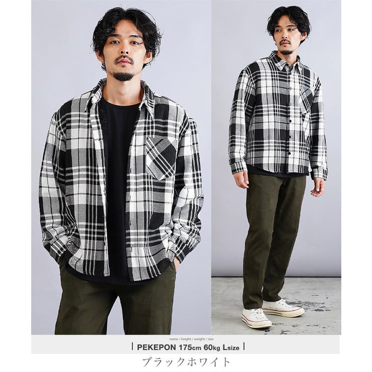 チェックシャツ 裏ボア ジャギーボア[品番：JG000014393]｜JIGGYS  SHOP（ジギーズショップ）のメンズファッション通販｜SHOPLIST（ショップリスト）