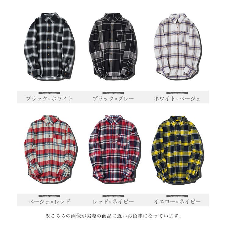 チェックシャツ メンズ ネルシャツ[品番：JG000012791]｜JIGGYS