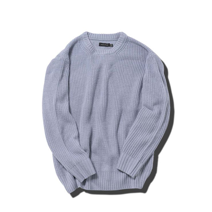 美品　ブリーフィング クルーネック長袖ニット セーター　ホワイト　グレー　S BRIEFING（ブリーフィング）の「MENS WR CREW NECK KNIT（ニット