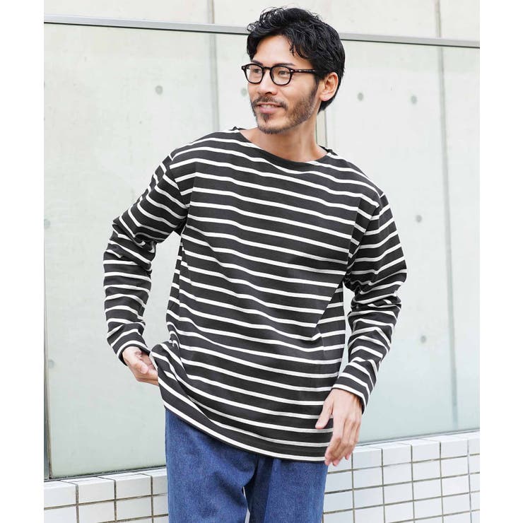 ボートネック ロンT メンズ[品番：JG000014470]｜JIGGYS SHOP