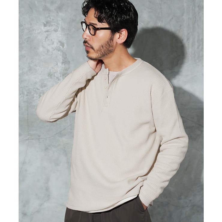 RRL ワッフル サーマル ヘンリー ロンT シャツ RRL ワッフルサーマル ヘンリー ロンT シャツ M ホワイト ラルフ