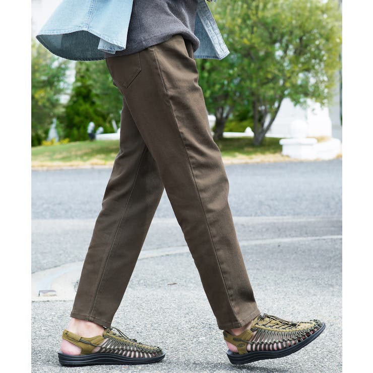 bカーキ | 9分丈 アンクルパンツ メンズ◆テーパードアンクルチノパンツ◆スリムパンツ | JIGGYS SHOP