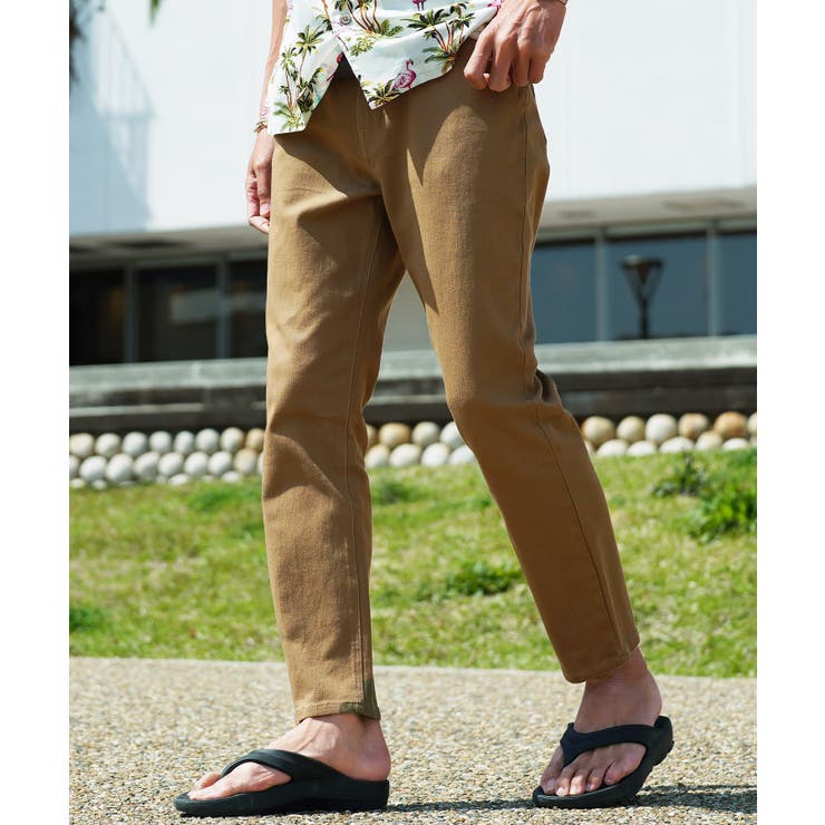 aベージュ | 9分丈 アンクルパンツ メンズ◆テーパードアンクルチノパンツ◆スリムパンツ | JIGGYS SHOP
