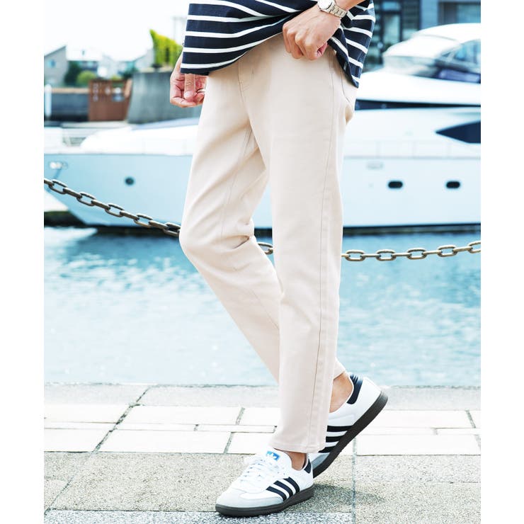 aアイボリー | 9分丈 アンクルパンツ メンズ◆テーパードアンクルチノパンツ◆スリムパンツ | JIGGYS SHOP