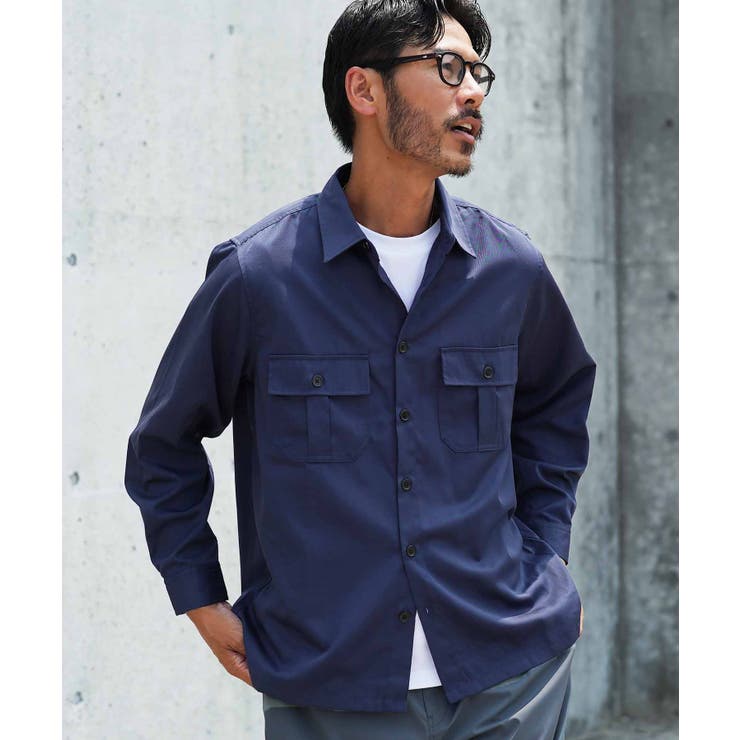 ミリタリーシャツ メンズ 長袖[品番：JG000014356]｜JIGGYS SHOP
