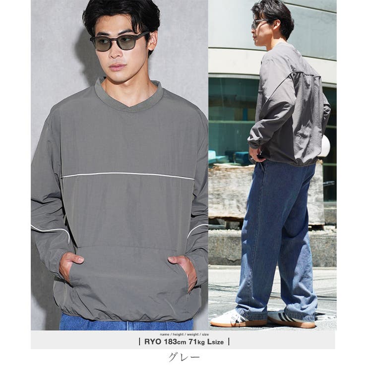 グレー | ロンT メンズ 長袖Tシャツ | JIGGYS SHOP