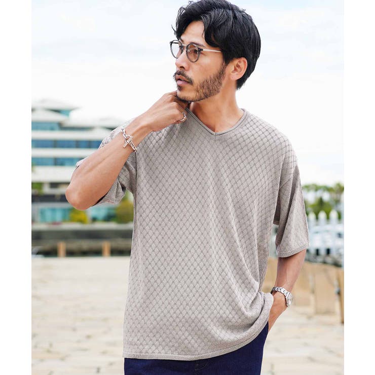 1回着用！GIORGIOARMANI サマーニット ＬＬ メンズ JIGGYS SHOP セーター ニット アラン サマーニット メンズ
