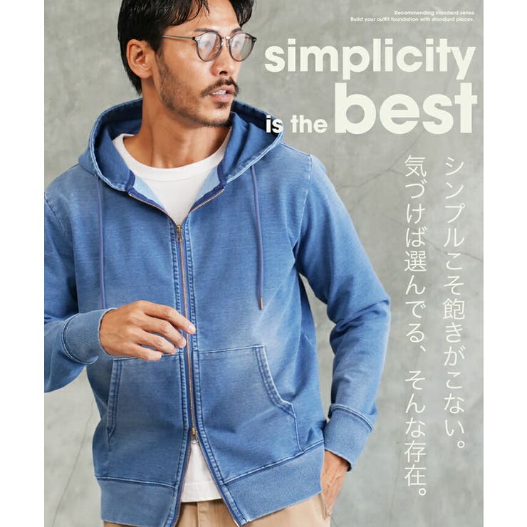 ◇スウェットデニムZIPパーカー◇[品番：JG000010105]｜JIGGYS