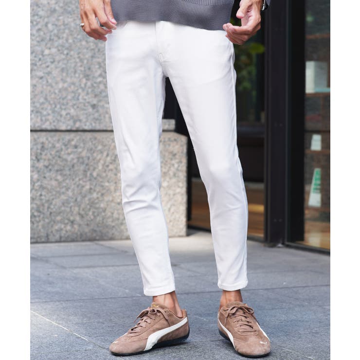 ホワイト(アンクル) | ◆ハイパー ストレッチ スキニーパンツ◆ストレッチ ストレッチパンツ メンズ | JIGGYS SHOP