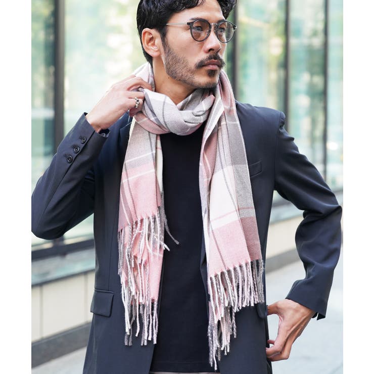 タータンピンク | マフラー チェック 大判ストール | JIGGYS SHOP