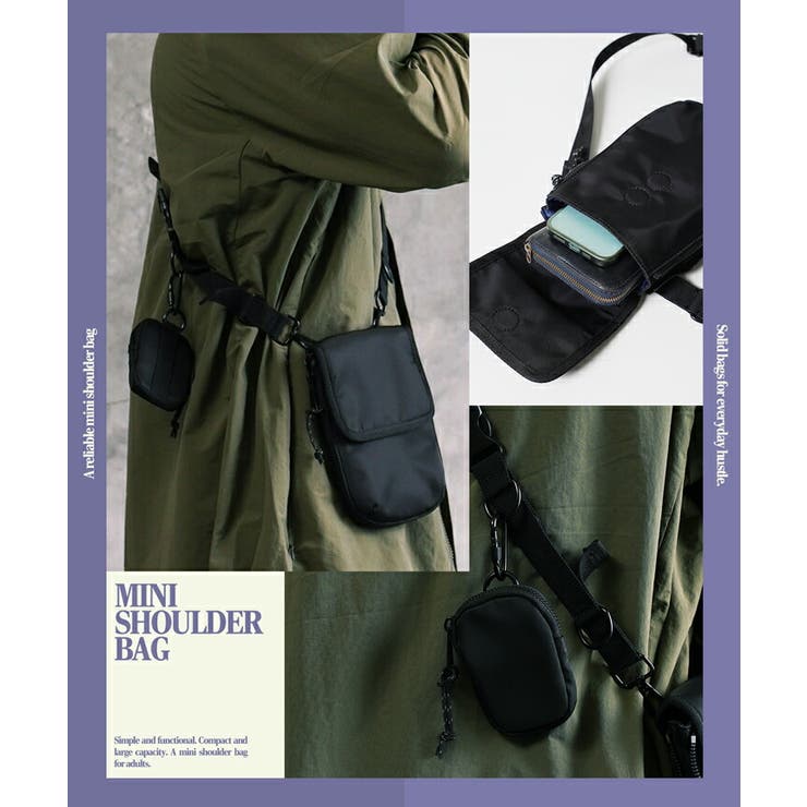 ショルダーバッグ ポーチ メンズ◆撥水ミニショルダーバッグ◆スマホポーチ | JIGGYS SHOP | 詳細画像5 