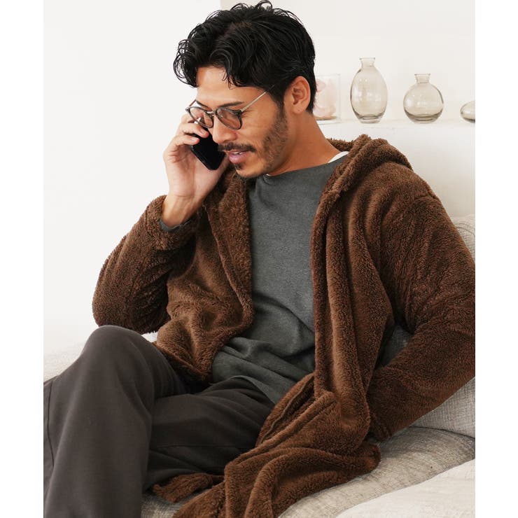 キャピタル　西武毛布ウール　ケリーコート　サイズ　１ ◇着る毛布 ボアフードコーディガン◇コート アウター[品番