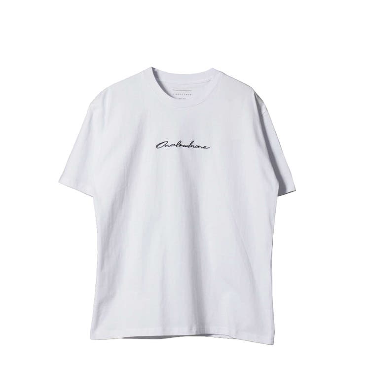 Iホワイト | ワンポイントロゴ刺繍半袖Tシャツ 綿100% コットン tシャツ おしゃれ | JIGGYS SHOP