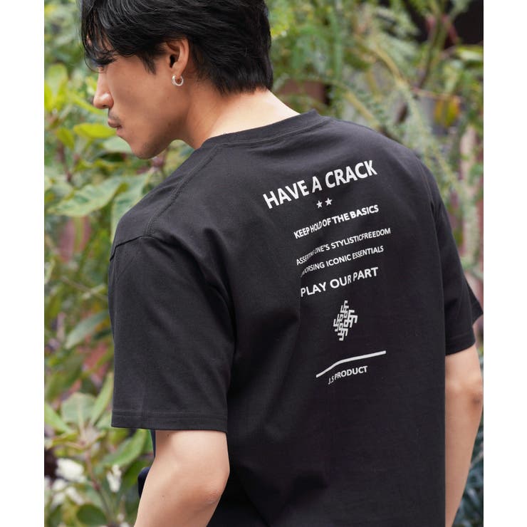 Pブラック | Tシャツ メンズ オーガビッツマルチロゴパターン半袖Tシャツ | JIGGYS SHOP