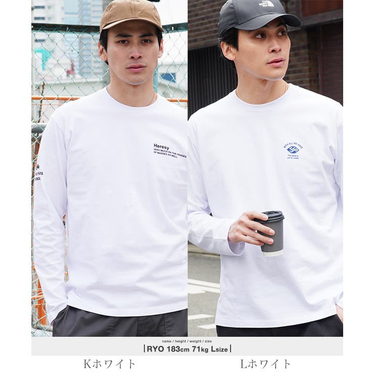 ロンT メンズ コットン ワンポイントマルチプリント長袖Tシャツ カットソー | JIGGYS SHOP | 詳細画像17 