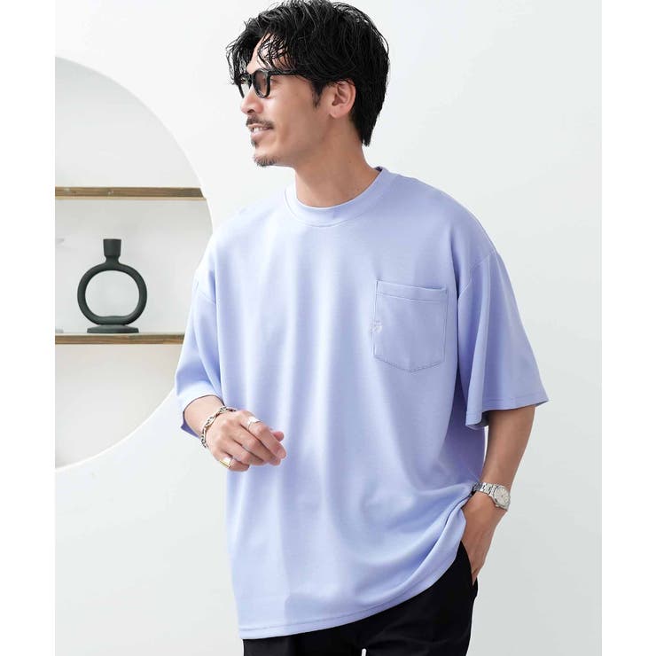 接触冷感ポケット付きとろみ刺繍半袖Tシャツ メンズ ポケT | JIGGYS SHOP | 詳細画像18 