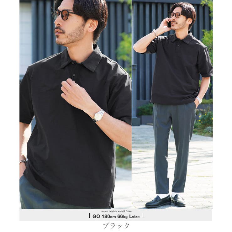 ブラック | ポロシャツ メンズ 速乾◆アクティブモバイルポロシャツ◆シワにならない | JIGGYS SHOP