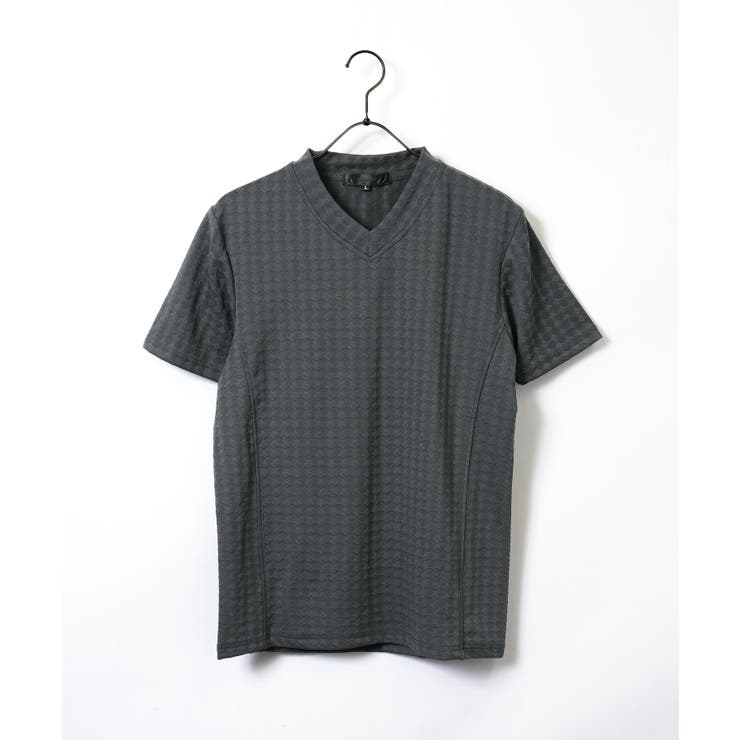 半袖Tシャツ Ｖネック ダイヤジャガードＴシャツ | JIGGYS SHOP | 詳細画像12 