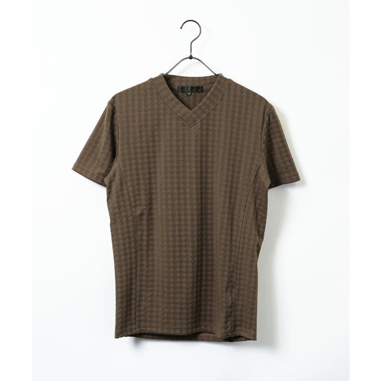 半袖Tシャツ Ｖネック ダイヤジャガードＴシャツ | JIGGYS SHOP | 詳細画像14 