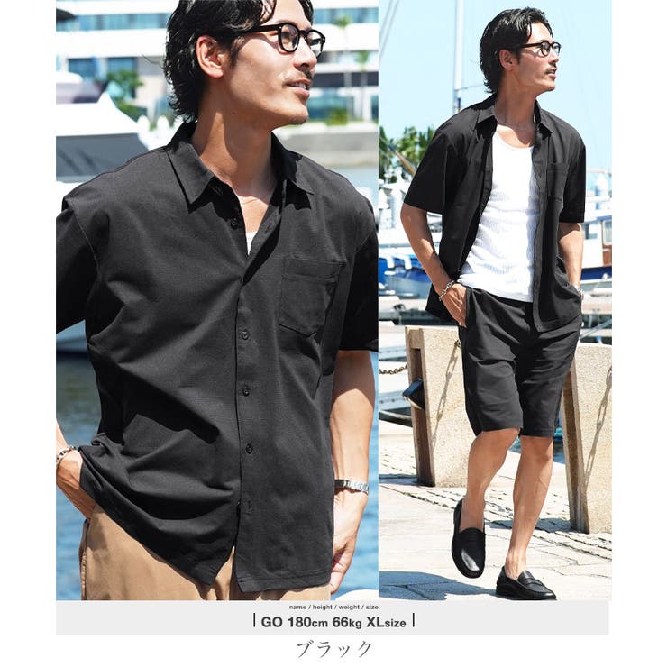 ブラック | メッシュ 接触冷感 半袖シャツ | JIGGYS SHOP