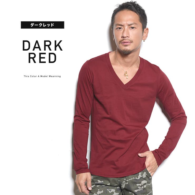 ◇roshell コットンVネックロンT◇カットソー メンズ[品番