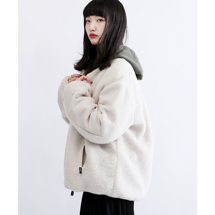 KANGOL カンゴール リバーシブルシープボアフリースノーカラー