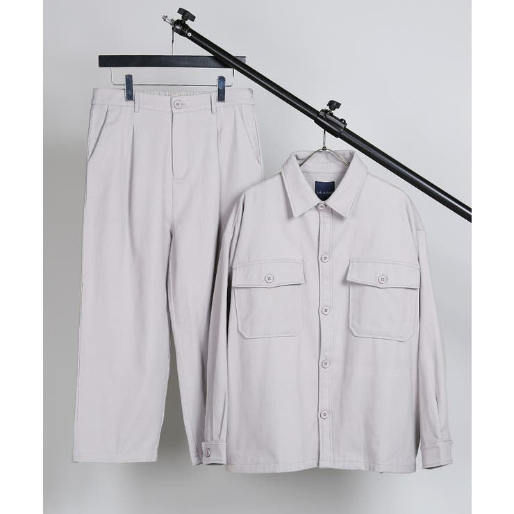 セットアップ メンズ 韓国◇ライトツイルセットアップ◇[品番  