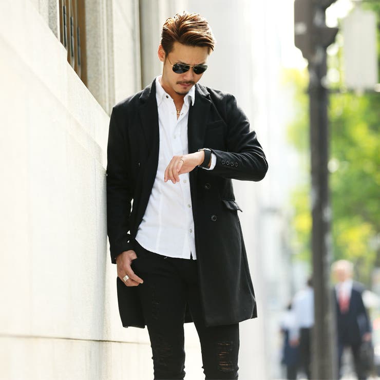 ◇roshell(ロシェル) メルトンダブルチェスターコート◇メンズ コート