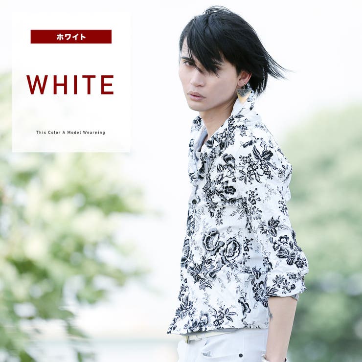 SEANA(シーナ) 花柄クリンクル5分袖シャツ/夏物[品番