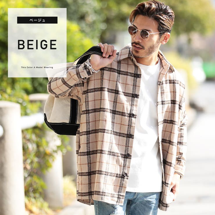 定番 チェック柄◇BIGヘビーネルシャツ◇[品番：JG000011480]｜JIGGYS
