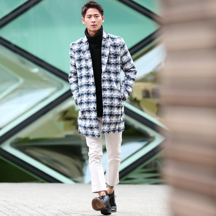 ◇roshell(ロシェル) チェック柄 チェスターコート◇アウター[品番