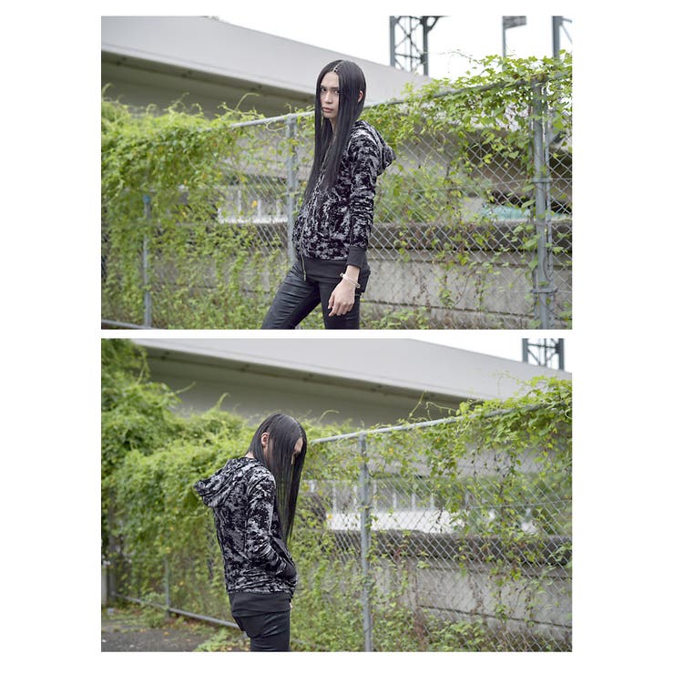 ◇SEANA(シーナ) ムラベロアパーカー◇パーカー ヴィジュアル系[品番