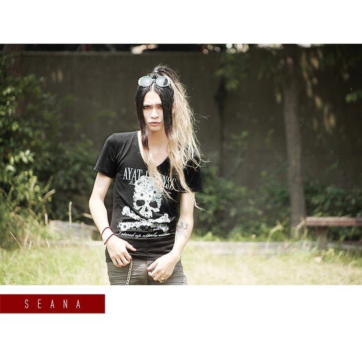 d.i.a.スカルチェーン　ブラックTシャツ　背中ファスナー d.i.a.スカルチェーン ブラックTシャツ 背中ファスナー