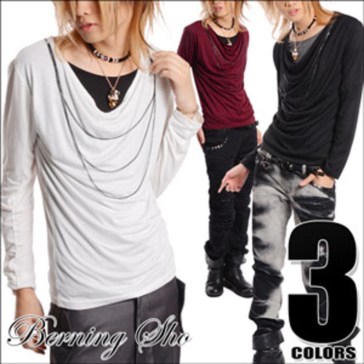 ◇BerningsSho ドレープネックロンT◇お兄系 Men[品番：JG000001449 