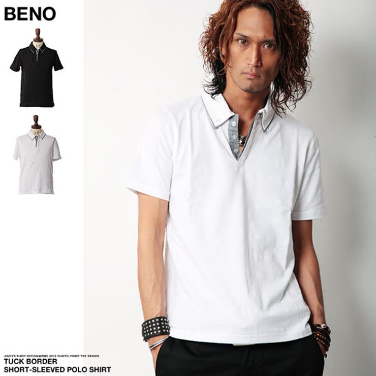 ◇BENO(ビーノ)タックボーダー半袖ポロシャツ◇お兄系 Men s[品番
