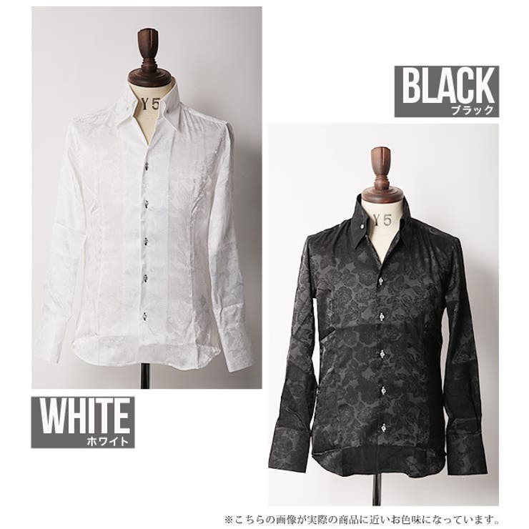 ◇GILMAC フラワージャガード長袖シャツ◇お兄系 Men[品番 ◇GILMAC フラワージャガード長袖シャツ◇お兄系 Men[品番