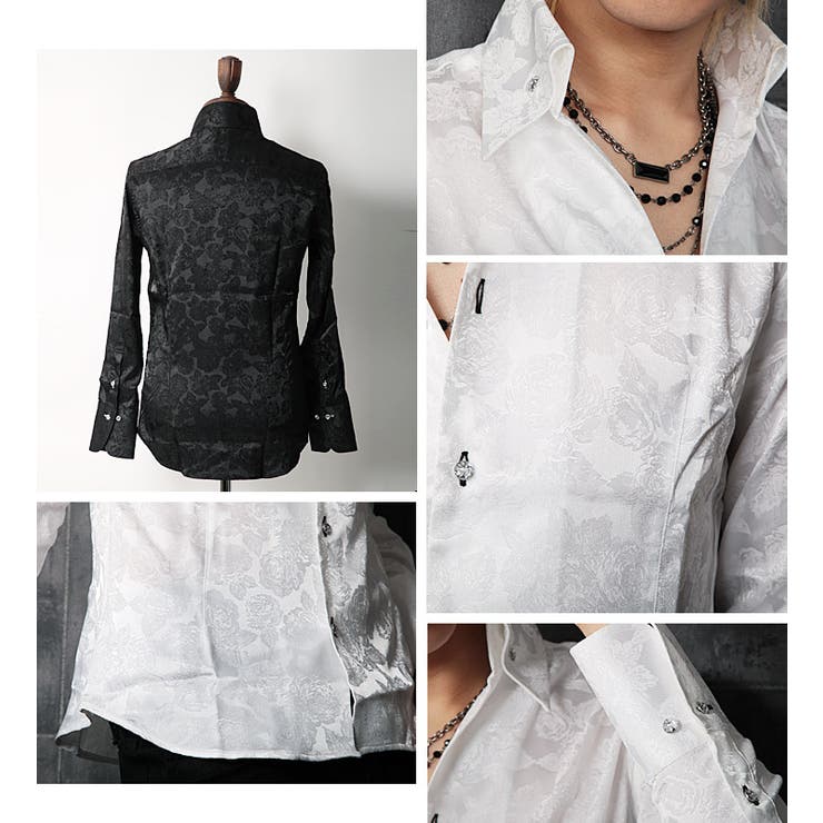 ◇GILMAC フラワージャガード長袖シャツ◇お兄系 Men[品番