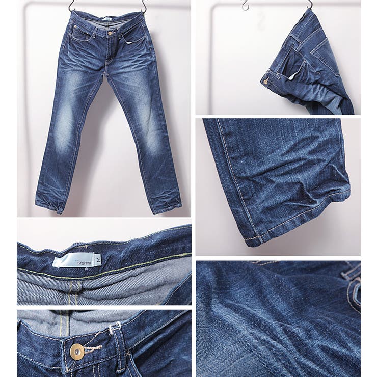 ◇Legrent ウォッシュ加工ストレートデニムパンツ◇お兄系 Men