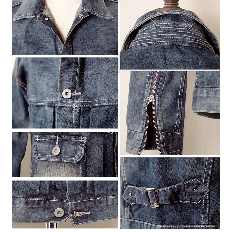 ◇Roshell ヴィンテージ加工デニムジャケット◇お兄系 Men[品番