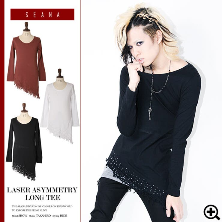 ◇SEANA(シーナ) レーザーアシメ ロンT◇ロンT[品番：JG000005651