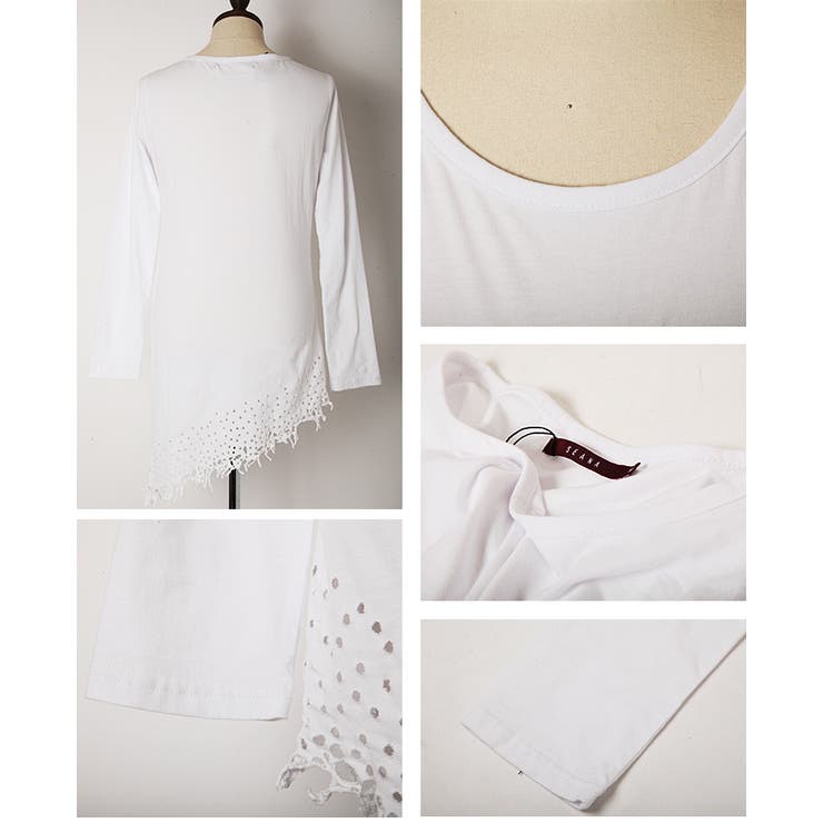 ◇SEANA(シーナ) レーザーアシメ ロンT◇ロンT[品番：JG000005651