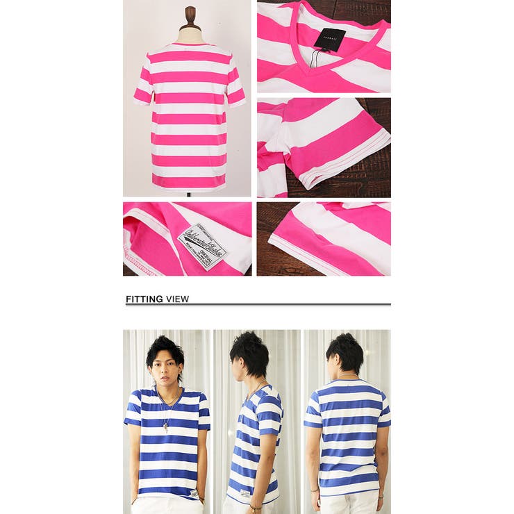 Roshell Vネック ボーダー 品番 Jg Jiggys Shop ジギーズショップ のメンズ ファッション通販 Shoplist ショップリスト