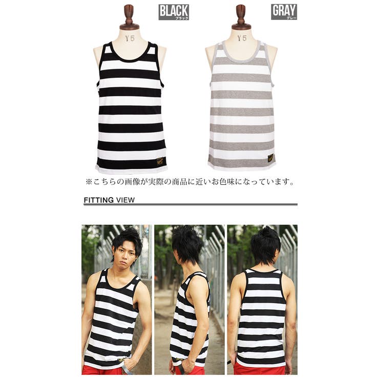 ◇Roshell ボーダータンクトップ◇お兄系 Men[品番：JG000004614