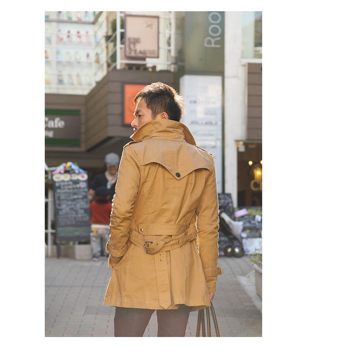◇Roshell ショート トレンチコート◇お兄系[品番：JG000005090]｜JIGGYS  SHOP（ジギーズショップ）のメンズファッション通販｜SHOPLIST（ショップリスト）