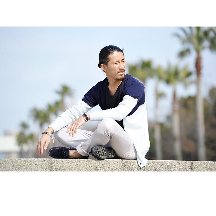 ◇roshell コットンバイカラーニットカーディガン◇お兄系 Men[品番：JG000006469]｜JIGGYS SHOP（ジギーズショップ）の メンズファッション通販｜SHOPLIST（ショップリスト）