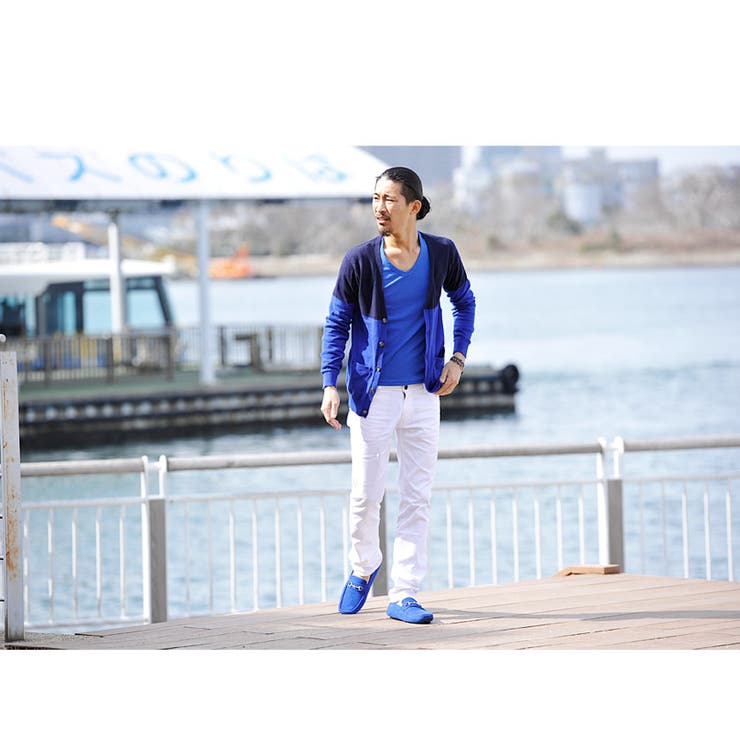 ◇roshell コットンバイカラーニットカーディガン◇お兄系 Men[品番：JG000006469]｜JIGGYS SHOP（ジギーズショップ）の メンズファッション通販｜SHOPLIST（ショップリスト）