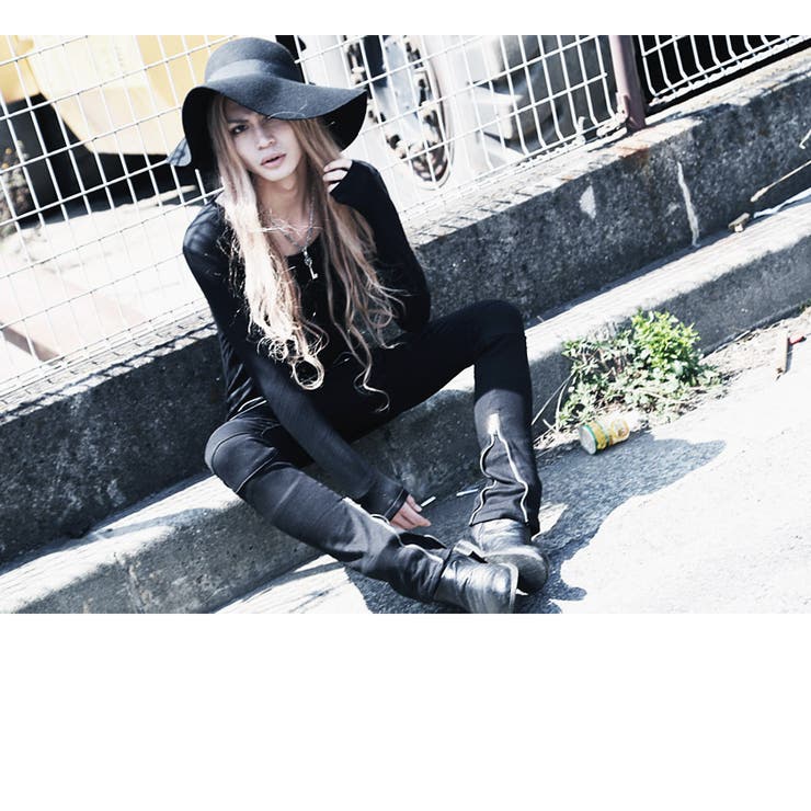 ◇SEANA ヘムZIPアシメカットソー◇ロンT ヴィジュアル系[品番 ◇SEANA ヘムZIPアシメカットソー◇ロンT ヴィジュアル系[品番